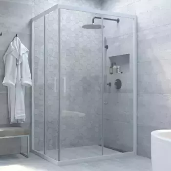 Душевой угол-ограждение «Vegas Glass» ZA-F Novo h2000 120/90 прозрачный/белый без поддона универсальный