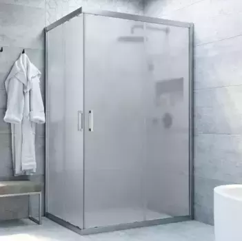 Душевой угол-ограждение «Vegas Glass» ZA-F Novo h2000 120/90 сатин/матовый хром без поддона универсальный