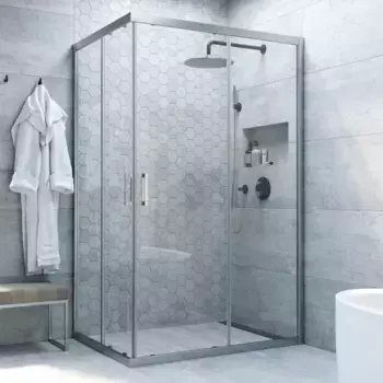 Душевой угол-ограждение «Vegas Glass» ZA-F Novo h2000 120/110 Crystalvision/матовый хром без поддона универсальный