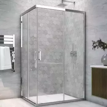 Душевой угол-ограждение «Vegas Glass» ZA-F Tur Novo h1900 100/90 прозрачный/глянцевый хром без поддона универсальный