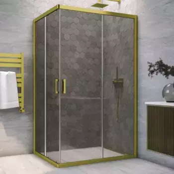 Душевой угол-ограждение «Vegas Glass» ZA-F Novo h2000 80/70 графит/золото матовое без поддона универсальный