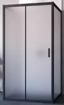 Душевой угол-ограждение «Vegas Glass» ZP-U Novo h2000 120/100 сатин/чёрный матовый без поддона универсальный
