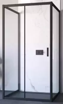 Душевой угол-ограждение «Vegas Glass» ZP-U Novo h2000 / Crystal vision/чёрный матовый без поддона универсальный