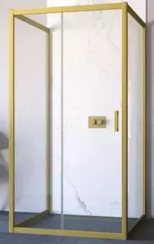 Душевой угол-ограждение «Vegas Glass» ZP-U Novo 100/90 100/90 Crystal vision/золото матовое без поддона универсальный