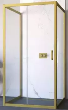 Душевой угол-ограждение «Vegas Glass» ZP-U Novo 120/100 120/100 прозрачный/золото матовое без поддона универсальный