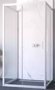 Душевой угол-ограждение «Vegas Glass» ZP-U Novo 100/100 100/100 Crystal vision/белый без поддона универсальный