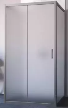Душевой угол-ограждение «Vegas Glass» ZP-U Novo 100/100 100/100 сатин/хром матовый без поддона универсальный