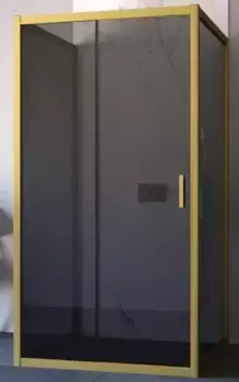 Душевой угол-ограждение «Vegas Glass» ZP-U Novo 100/100 100/100 графит/золото матовое без поддона универсальный
