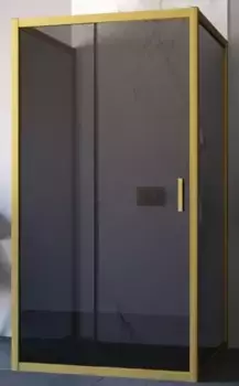 Душевой угол-ограждение «Vegas Glass» ZP-U Novo 100/90 100/90 графит/золото матовое без поддона универсальный