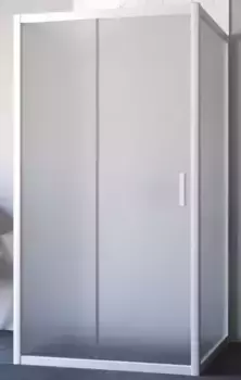 Душевой угол-ограждение «Vegas Glass» ZP-U Novo 100/100 100/100 сатин/белый без поддона универсальный