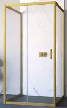 Душевой угол-ограждение «Vegas Glass» ZP-U Novo 100/90 100/90 прозрачный/золото матовое без поддона универсальный