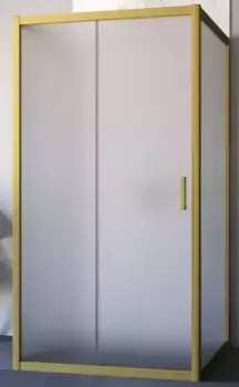 Душевой угол-ограждение «Vegas Glass» ZP-U Novo 100/100 100/100 сатин/золото матовое без поддона универсальный