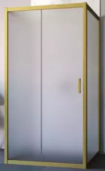 Душевой угол-ограждение «Vegas Glass» ZP-U Novo 120/90 120/90 сатин/золото матовое без поддона универсальный