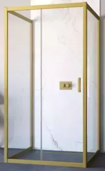 Душевой угол-ограждение «Vegas Glass» ZP-U Novo 120/90 120/90 Crystal vision/золото матовое без поддона универсальный