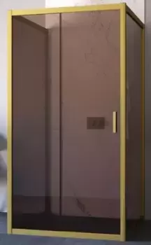 Душевой угол-ограждение «Vegas Glass» ZP-U Novo 100/100 100/100 бронза/золото матовое без поддона универсальный