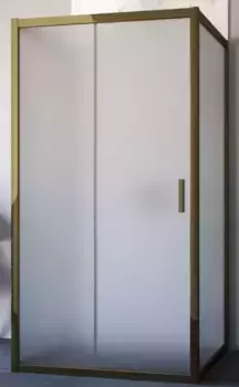 Душевой угол-ограждение «Vegas Glass» ZP-U TUR Novo 100/100 сатин/бронза без поддона универсальный