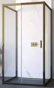 Душевой угол-ограждение «Vegas Glass» ZP-U TUR Novo 100/90 прозрачный/бронза без поддона универсальный
