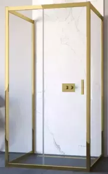 Душевой угол-ограждение «Vegas Glass» ZP-U TUR Novo 120/90 Crystal vision/золото глянцевое без поддона универсальный
