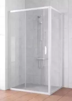 Душевой угол-ограждение «Vegas Glass» ZP+ZPV Novo 155/90 прозрачный/белый без поддона универсальный