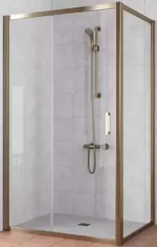 Душевой угол-ограждение «Vegas Glass» ZP+ZPV Tur Novo 160/100 прозрачный/бронза без поддона универсальный