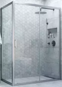 Душевой угол-ограждение «Vegas Glass» ZP+ZPV Novo 160/90 Crystalvision/матовый хром без поддона универсальный