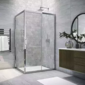 Душевой угол-ограждение «Vegas Glass» ZP+ZPV TUR NOVO h1900 145/70 прозрачный/хром без поддона универсальный