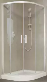 Душевой угол-ограждение «Vegas Glass» ZS-F Novo 120/90 прозрачный/белый без поддона универсальный