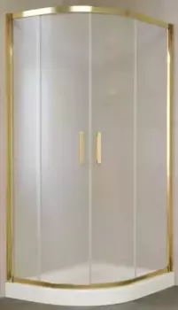 Душевой угол-ограждение «Vegas Glass» ZS-F Tur Novo 120/90 сатин/глянцевое золото без поддона универсальный