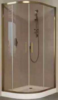 Душевой угол-ограждение «Vegas Glass» ZS-F Tur Novo 110/80 бронза/бронза без поддона универсальный