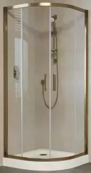 Душевой угол-ограждение «Vegas Glass» ZS Tur Novo 80/80 прозрачный/бронза без поддона универсальный