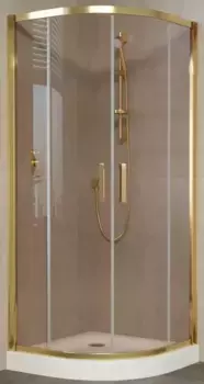 Душевой угол-ограждение «Vegas Glass» ZS Tur Novo 90/90 бронза/глянцевое золото без поддона универсальный
