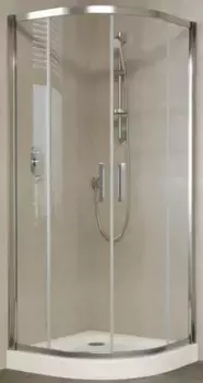Душевой угол-ограждение «Vegas Glass» ZS Tur Novo 100/100 прозрачный/глянцевый хром без поддона универсальный