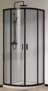 Душевой угол-ограждение «Vincea» City VSQ-5CT900CLB 90/90 прозрачный/чёрный матовый четверть круга без поддона