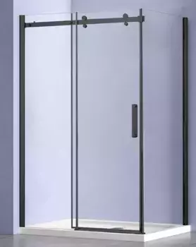 Душевой угол-ограждение «Vincea» Como-N VSR-4CN9013CLB 130/90 прозрачный/чёрный прямоугольный без поддона универсальный