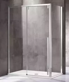 Душевой угол-ограждение «Vincea» Lugano VSR-1L1013CL-1 130/100 прозрачный прямоугольный без поддона универсальный