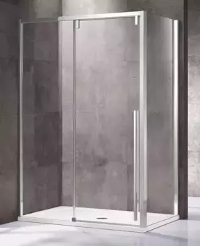Душевой угол-ограждение «Vincea» Lugano VSR-1L1014CL-1 140/100 прозрачный прямоугольный без поддона универсальный