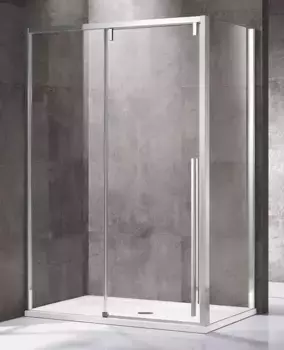 Душевой угол-ограждение «Vincea» Lugano VSR-1L8013CL-1 130/80 прозрачный прямоугольный без поддона универсальный