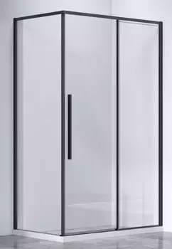 Душевой угол-ограждение «Vincea» Slim-N VSR-4SN9011CLB 110/90 прозрачный/чёрный прямоугольный без поддона универсальный