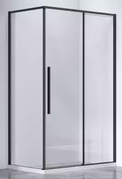 Душевой угол-ограждение «Vincea» Slim-N VSR-4SN8011CLB 110/80 прозрачный/чёрный прямоугольный без поддона универсальный