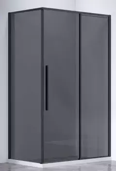 Душевой угол-ограждение «Vincea» Slim-N VSR-4SN9011CGB 110/90 тонированный/чёрный прямоугольный без поддона универсальный