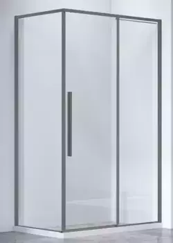 Душевой угол-ограждение «Vincea» Slim-N VSR-4SN8011CLGM 110/80 прозрачный/вороненая сталь прямоугольный без поддона универсальный