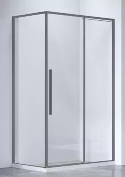 Душевой угол-ограждение «Vincea» Slim-N VSR-4SN8013CLGM 130/80 прозрачный/вороненая сталь прямоугольный без поддона универсальный
