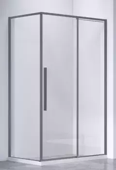 Душевой угол-ограждение «Vincea» Slim-N VSR-4SN9013CLGM 130/90 прозрачный/вороненая сталь прямоугольный без поддона универсальный