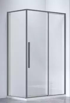 Душевой угол-ограждение «Vincea» Slim-N VSR-4SN8014CLGM 140/80 прозрачный/вороненая сталь прямоугольный без поддона универсальный