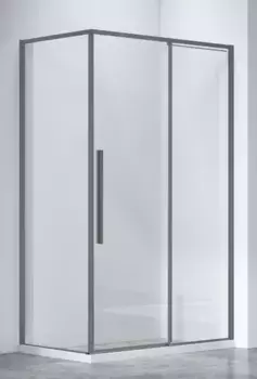 Душевой угол-ограждение «Vincea» Slim-N VSR-4SN9011CLGM 110/90 прозрачный/вороненая сталь прямоугольный без поддона универсальный