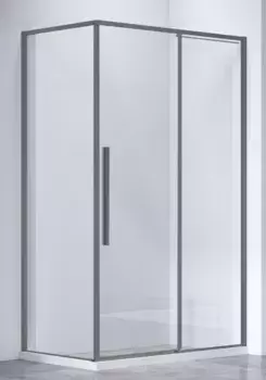 Душевой угол-ограждение «Vincea» Slim-N VSR-4SN9012CLGM 120/90 прозрачный/вороненая сталь прямоугольный без поддона универсальный