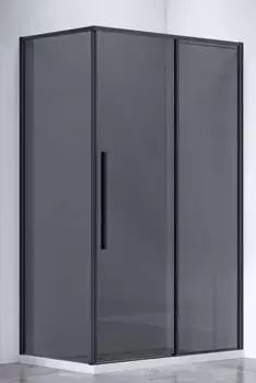 Душевой угол-ограждение «Vincea» Slim-N VSR-4SN8013CGB 130/80 тонированный/чёрный прямоугольный без поддона универсальный
