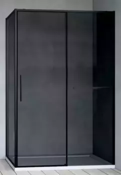 Душевой угол-ограждение «Vincea» Slim Soft VSR-1SS9012CGB 120/90 тонированный/чёрный прямоугольный без поддона универсальный