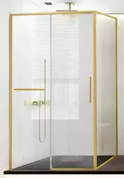 Душевой угол-ограждение «Vincea» Slim Soft VSR-1SS9012CLG 120/90 прозрачный/брашированное золото прямоугольный без поддона универсальный