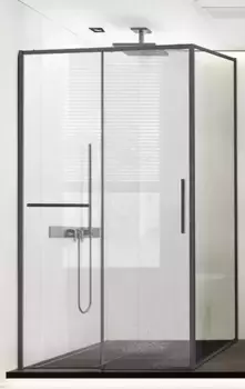 Душевой угол-ограждение «Vincea» Slim Soft VSR-1SS1015CLGM 150/100 прозрачный/вороненая сталь прямоугольный без поддона универсальный